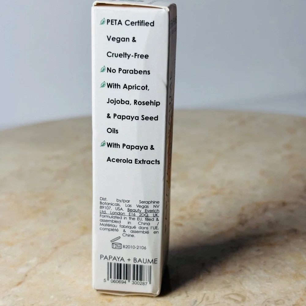 New Seraphine Botanicals Glow Lip Mask PAPAYA + BAUME‎ 15g Full Size